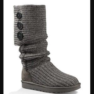 UGG Classic Cardy Button Detailed Knit Boots